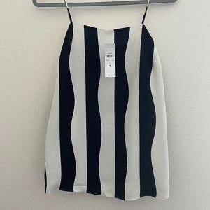 Ann Taylor - Cami Blouse - Navy/White